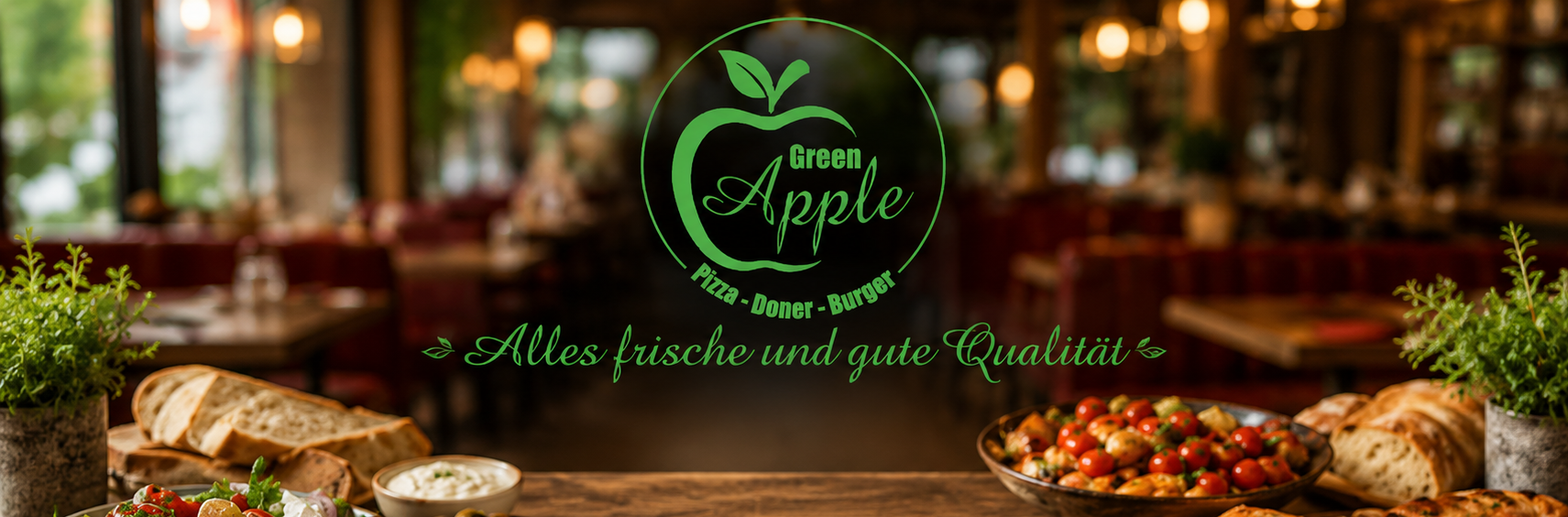 Green Apple — Pizza, Salate und frische Gerichte